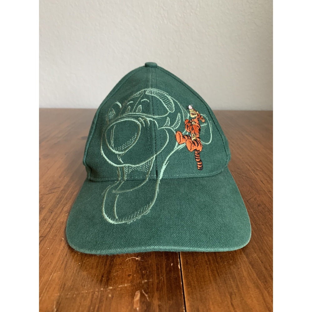 Vintage Disney Tigger Winnie The Pooh Snapback Hat Green Walt Disney World Rare